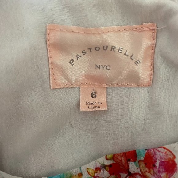 Pastourelle NYC Girls Toddler Butterfly Print Double Lined Fit Flare Dress 6 - Picture 2 of 7